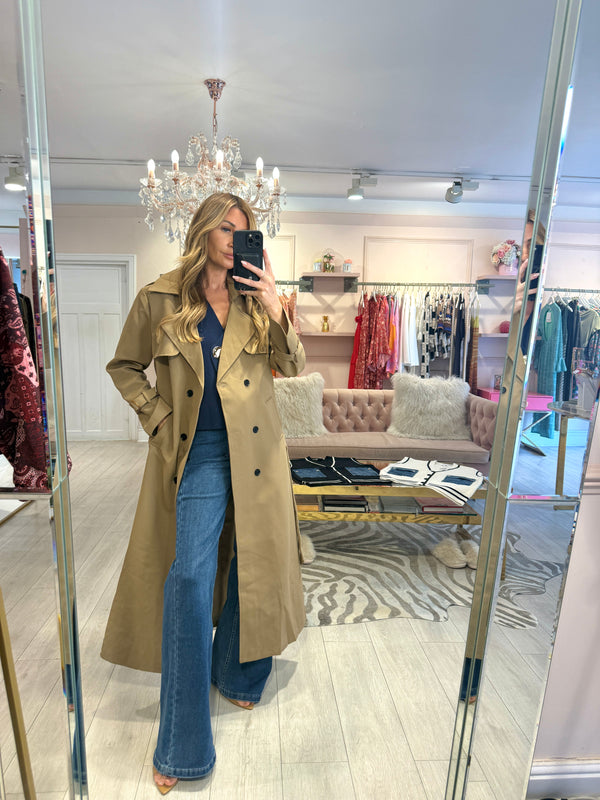 KASIA DOUBLE BREASTED TRENCH CAMEL