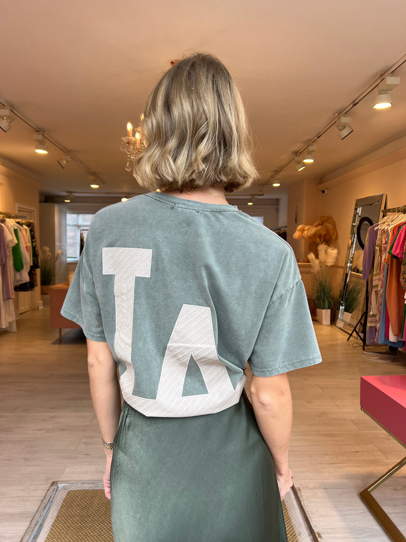 LA KHAKI COLOUR TSHIRT