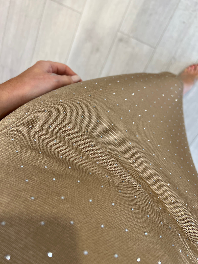 ABBY BLING DRESS CHAMPAGNE