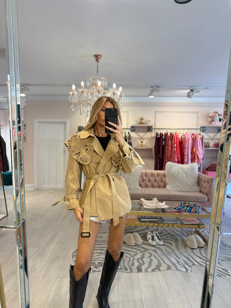 ISABEL COLLARED TRENCH JACKET