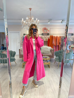ELLA PINK OVERSIZED POCKET COAT