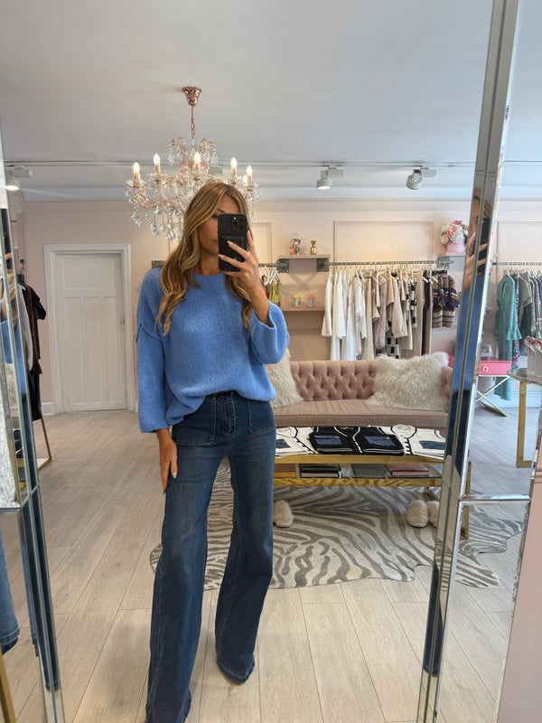 ERIN DROP SLEEVE JUMPER BLUE
