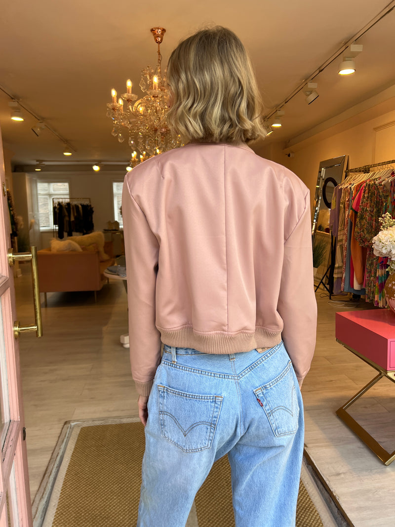 DUSTY PINK BOMBER JACKET