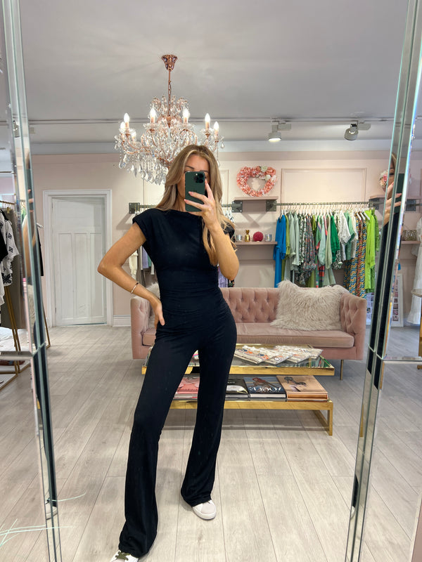 UNA TOP AND TROUSERS SET BLACK