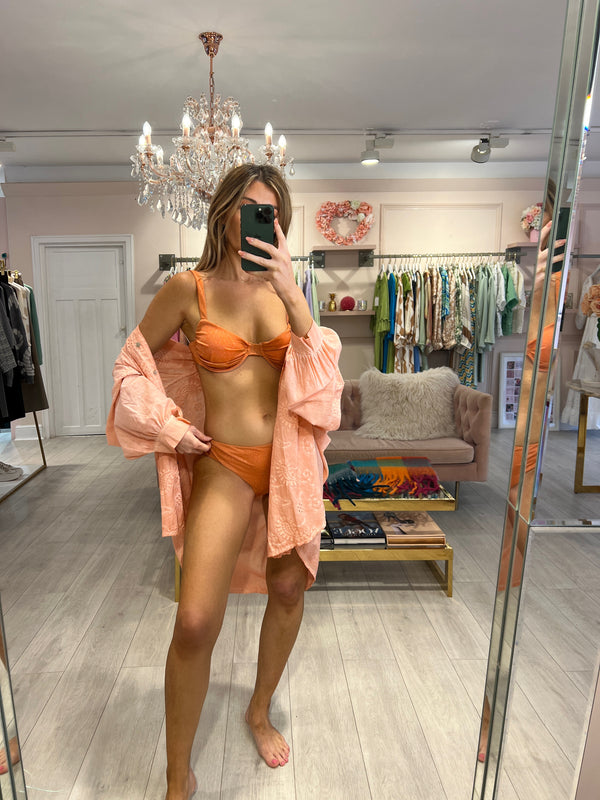 MIAMI LUREX CORAL BIKINI SET