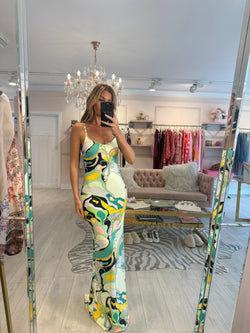PHI PHI PRINT MAXI DRESS GREEN