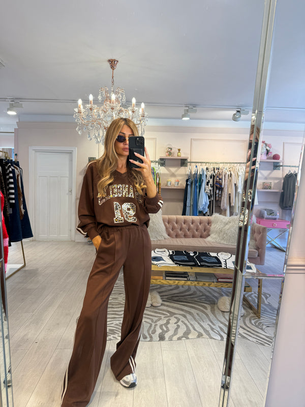 LOS ANGELES LEOPARD BROWN TRACKSUIT