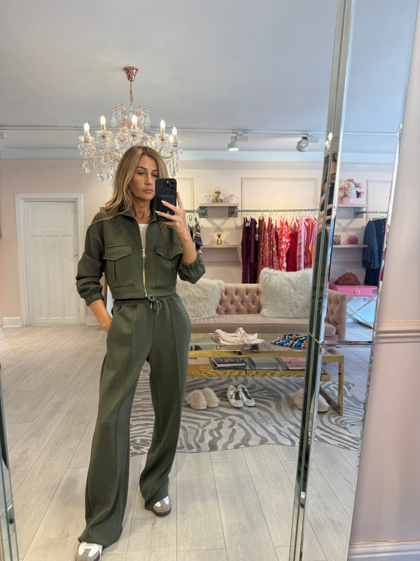 HALLIE JACKET & TRS TRACKSUIT KHAKI