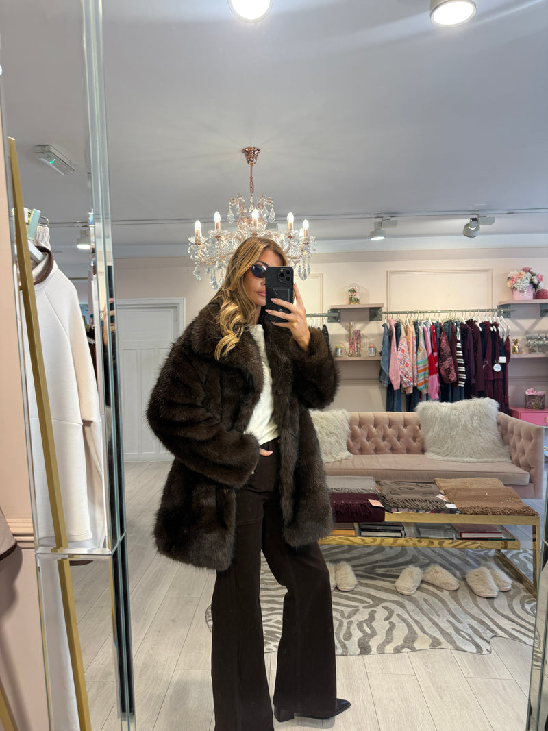 LOUISE FAUX FUR JACKET COCO