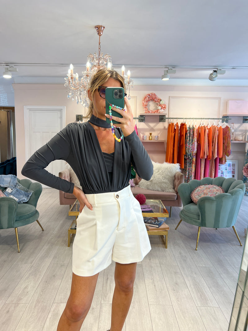 RAYA GREY BODYSUIT