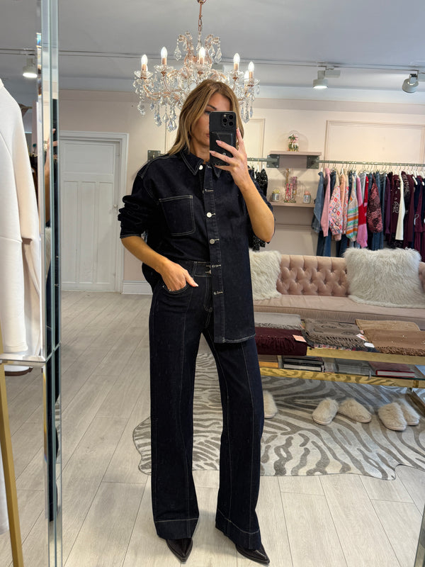 PAULA DARK WASH FRONT SEAM JEANS
