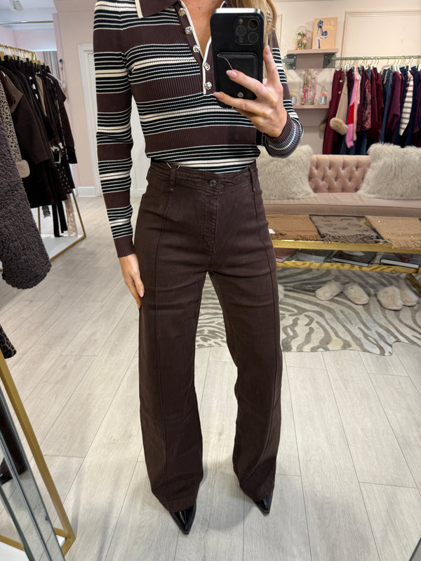 MICHELLE SEAM JEANS BROWN