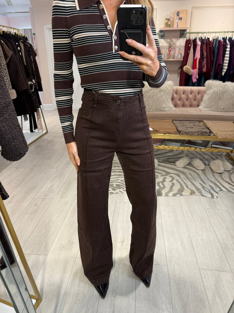 MICHELLE SEAM JEANS BROWN