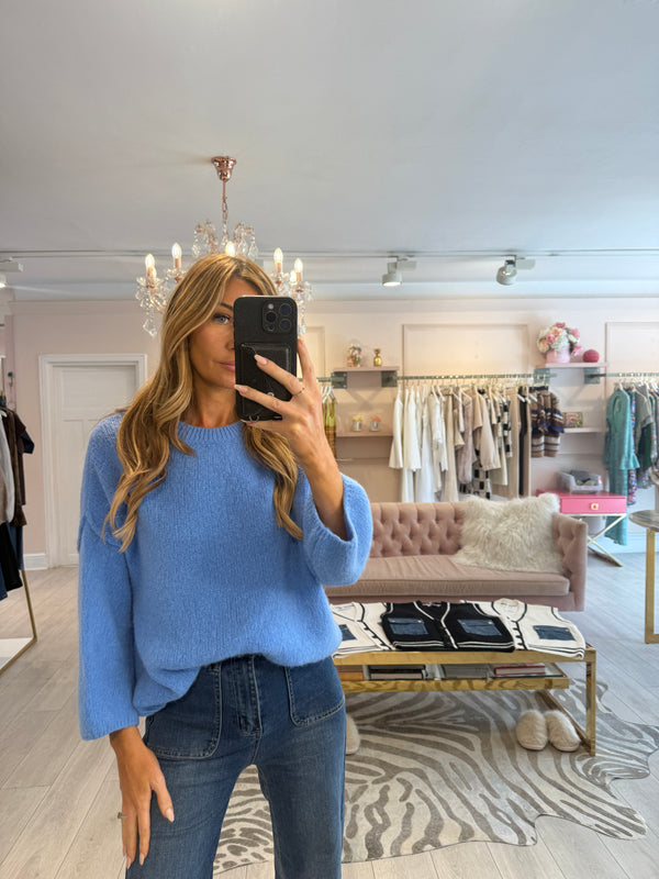 ERIN DROP SLEEVE JUMPER BLUE