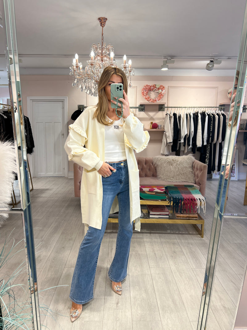 LIANA CREAM LONG CARDIGAN