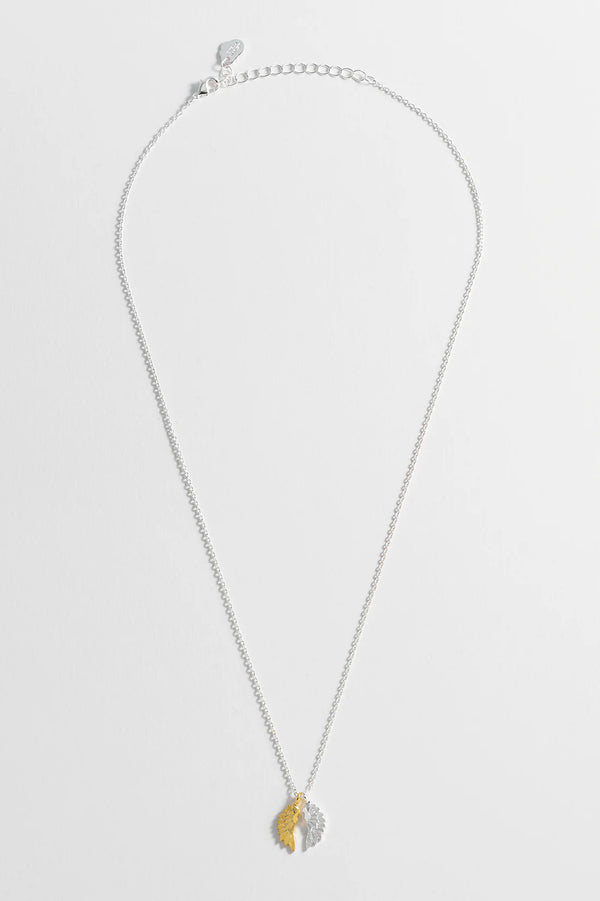 ESTELLA BARTLETT SILVER PLATED WING NECKLACE