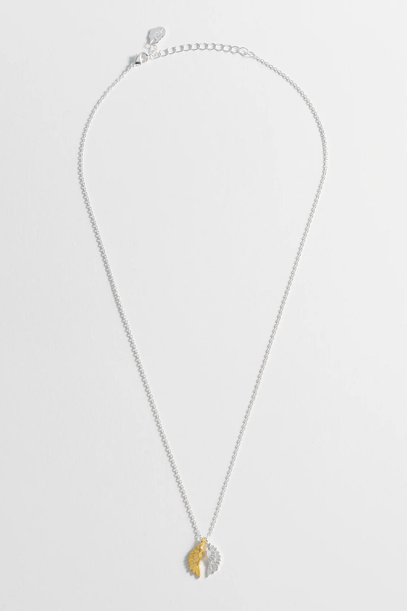 ESTELLA BARTLETT SILVER PLATED WING NECKLACE