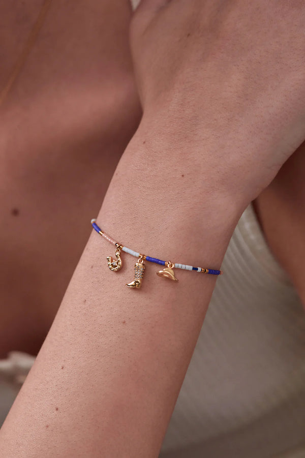 ESTELLA BARTLETT COWBOY MIYUKI LOUISE BRACELET GOLD PLATED