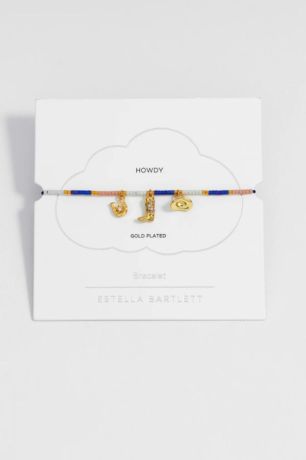 ESTELLA BARTLETT COWBOY MIYUKI LOUISE BRACELET GOLD PLATED