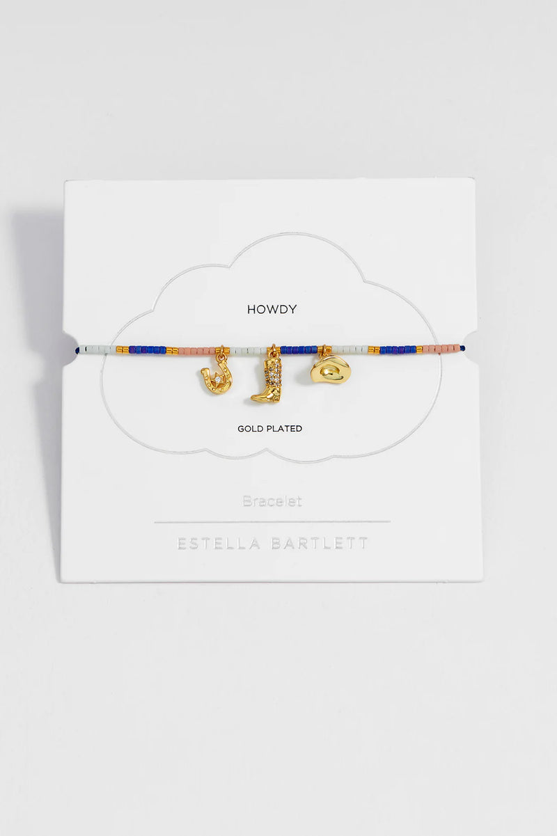 ESTELLA BARTLETT COWBOY MIYUKI LOUISE BRACELET GOLD PLATED