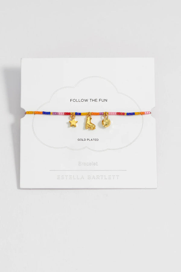 ESTELLA BARTLETT DISCO LOUISE BRACELET GOLD PLATED