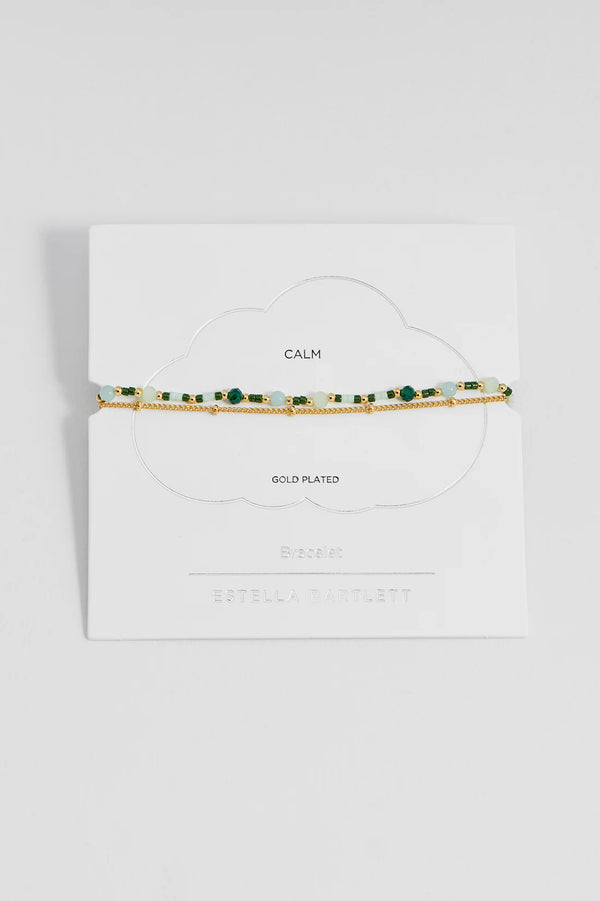 ESTELLA BARTLETT MINI GREEN DUO CHAIN BRACELET