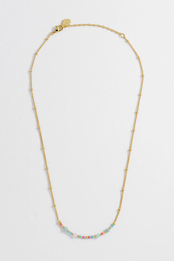 ESTELLA BARTLETT MINI MIXED BEADED CHAIN NECKLACE