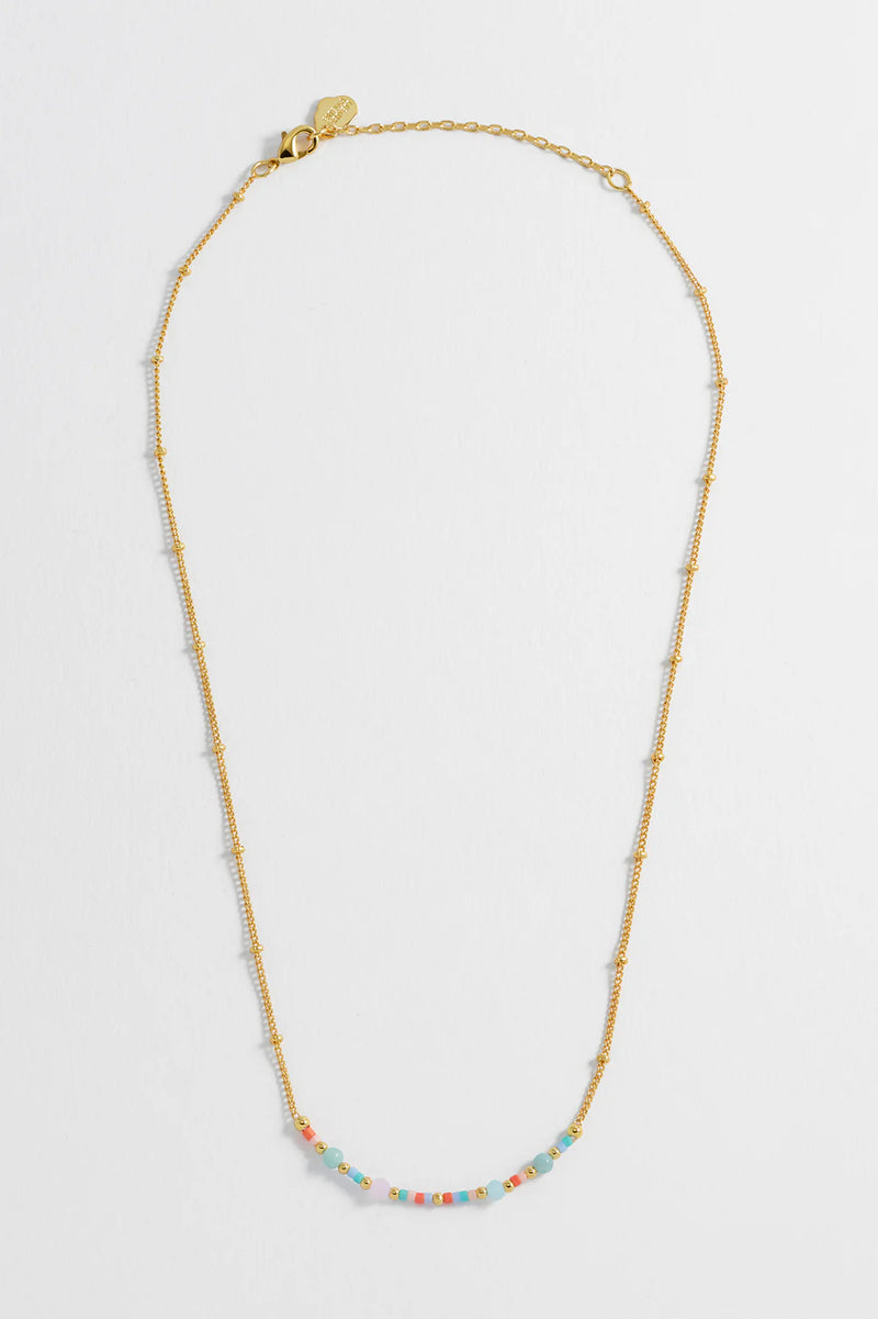ESTELLA BARTLETT MINI MIXED BEADED CHAIN NECKLACE