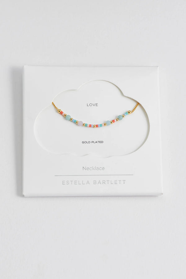ESTELLA BARTLETT MINI MIXED BEADED CHAIN NECKLACE