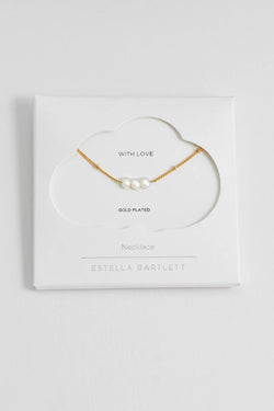 ESTELLA BARTLETT BEADED CHAIN AND PEARL NECKLACE