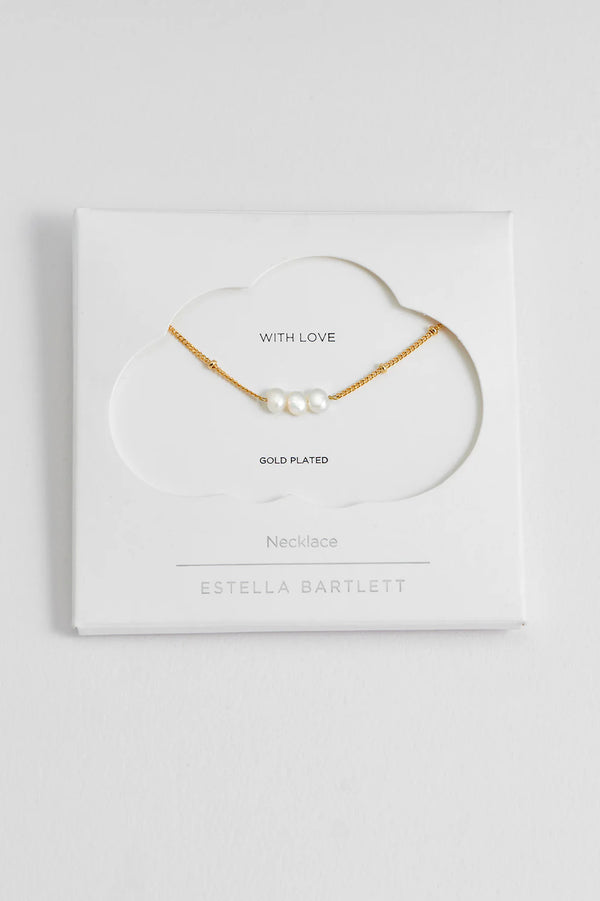 ESTELLA BARTLETT BEADED CHAIN AND PEARL NECKLACE