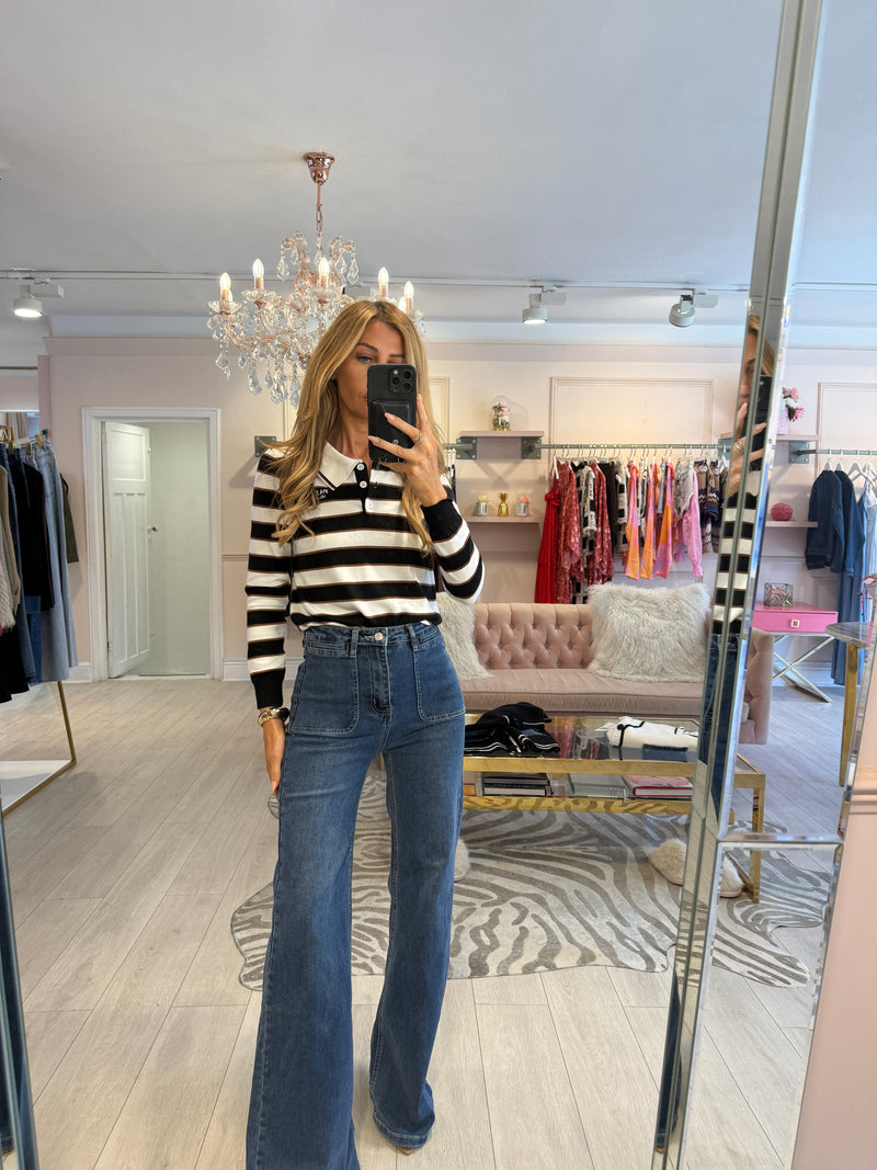 PARIS MILANO FINE KNIT TOP MONOCHROME