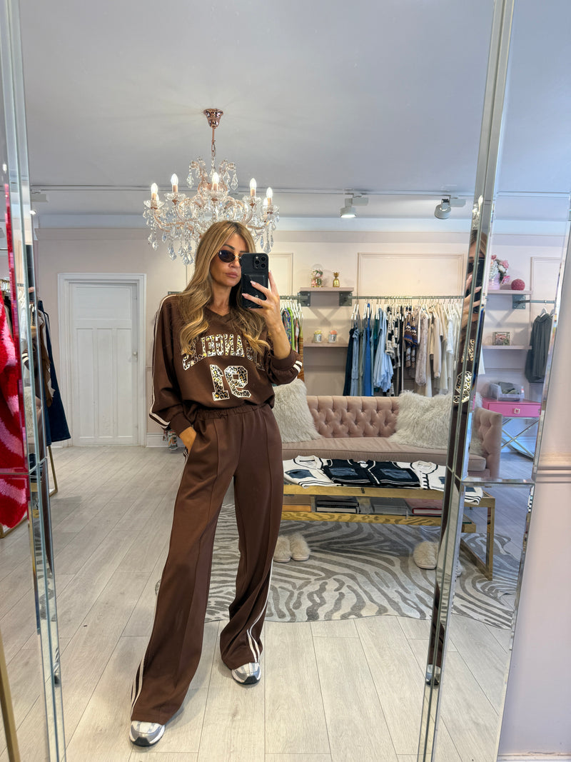 LOS ANGELES LEOPARD BROWN TRACKSUIT