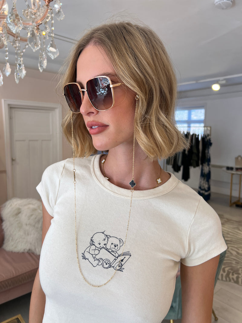 CICI SUNGLASSES CHAIN BLACK