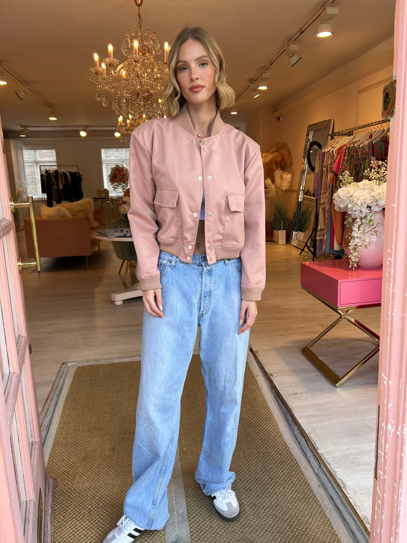 DUSTY PINK BOMBER JACKET