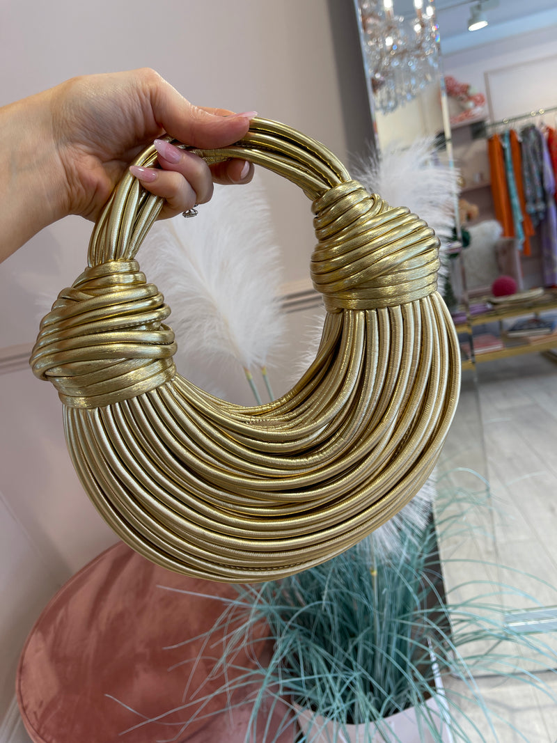 PRE ORDER METALLIC GOLD SPAGHETTI BAG