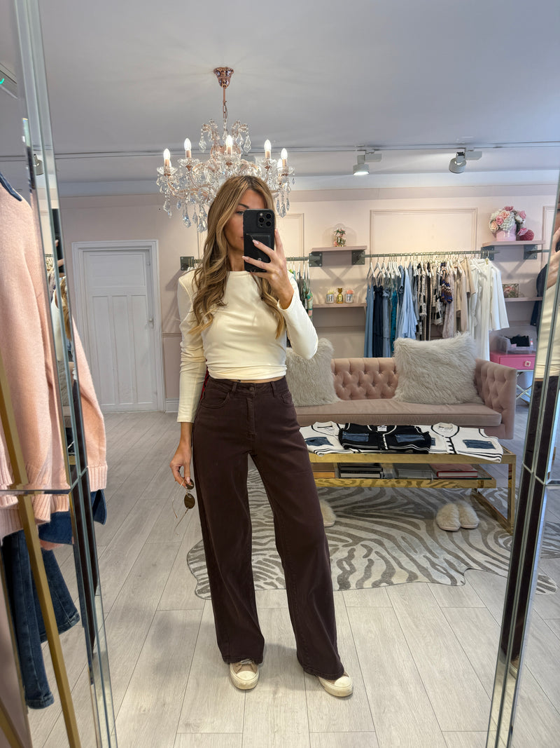LAULA DAD FIT BROWN JEAN