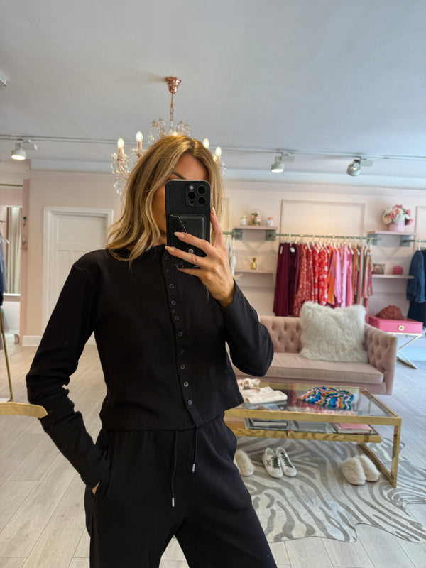 MOLLY RIBBED SET BLACK