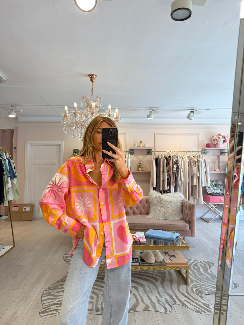 CARMEL SUN PINK PRINTED SHIRT