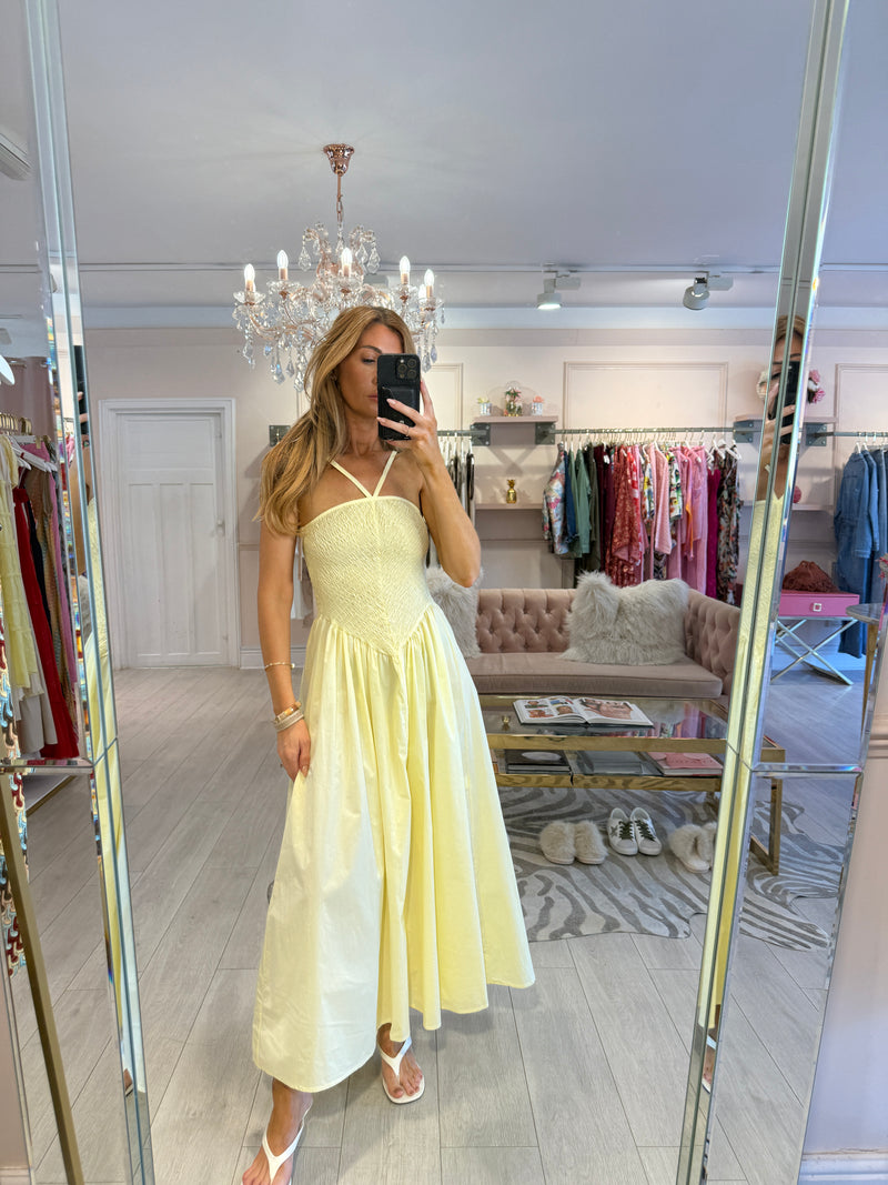 FRANKIE YELLOW MIDI DRESS