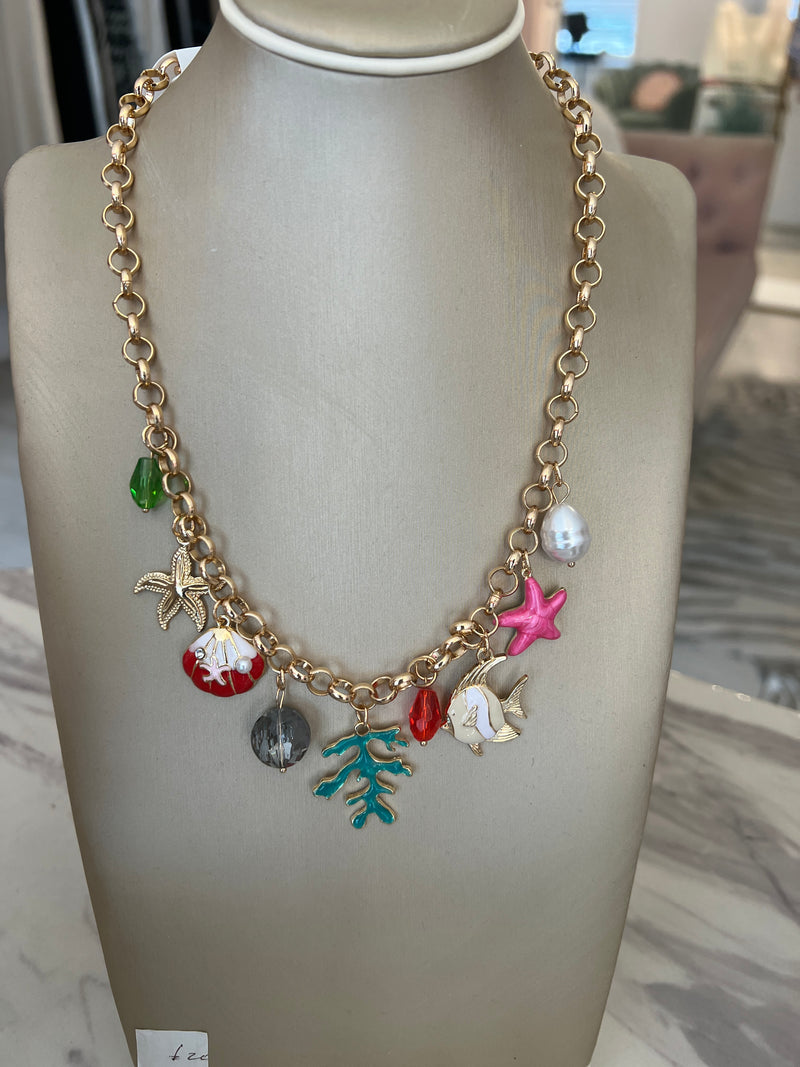 OCEAN CHARM NECKLACE