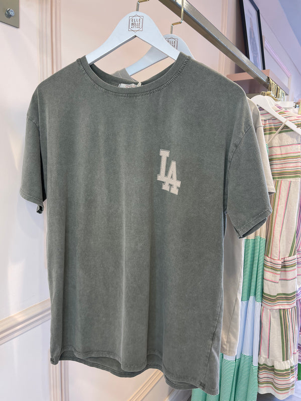 LA KHAKI COLOUR TSHIRT