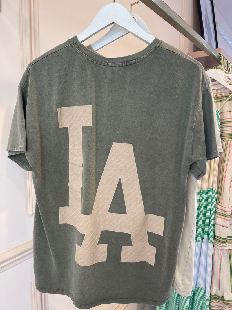 LA KHAKI COLOUR TSHIRT