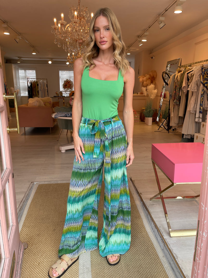 GREEN STRETCH BODYSUIT