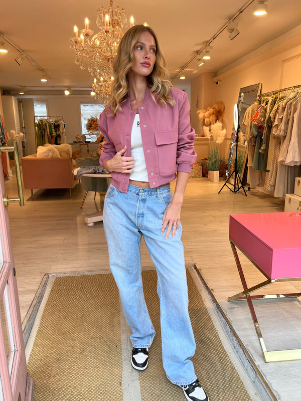 CARA BOMBER JACKET BLUSH
