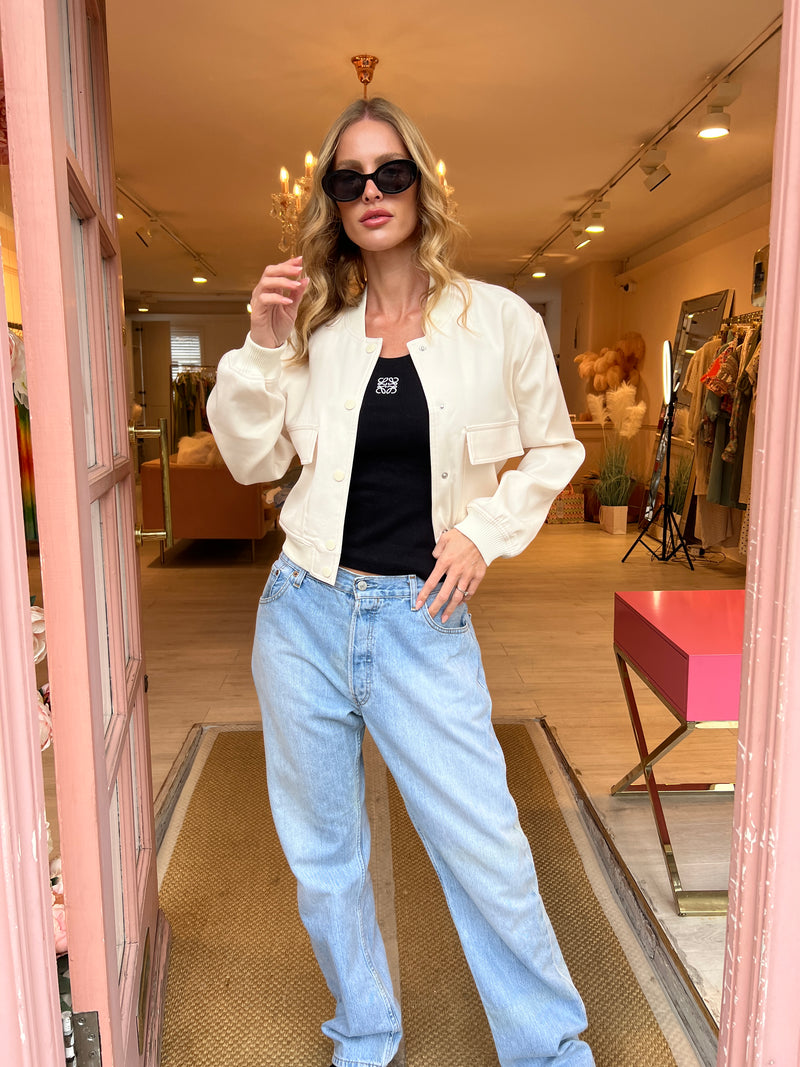 PRE ORDER CARA BOMBER JACKET CREAM