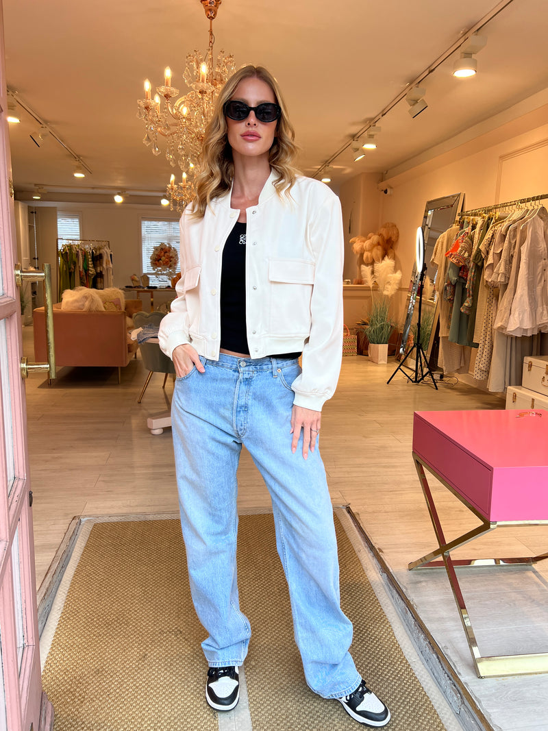 PRE ORDER CARA BOMBER JACKET CREAM