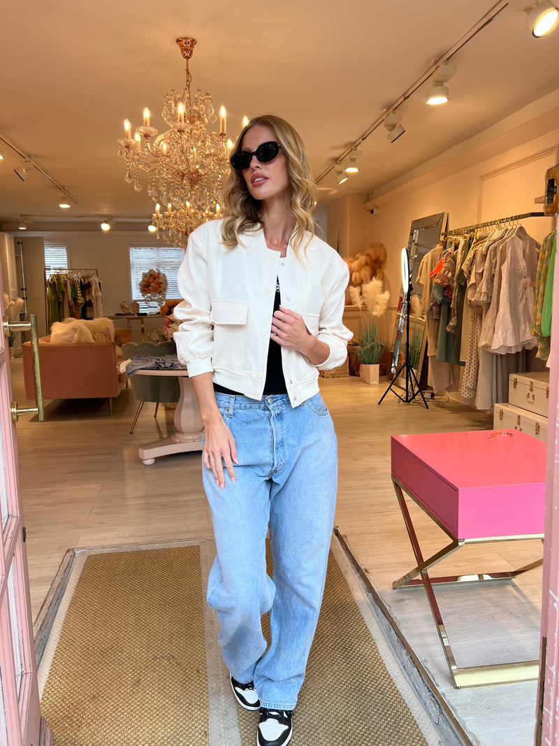 PRE ORDER CARA BOMBER JACKET CREAM