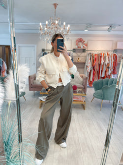 PRE ORDER CARA BOMBER JACKET CREAM