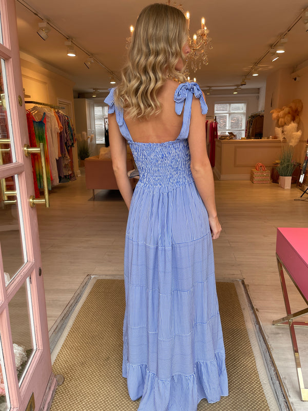 AMALFI BLUE STRIPE MAXI